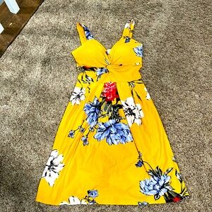 Planet gold molded cup summer dress